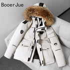 90% White Duck Down Removable Cap Men's Thermal Down Jacket Thick Puffer Jacket Men Coat High Quality Overcoat Winter Parka Men