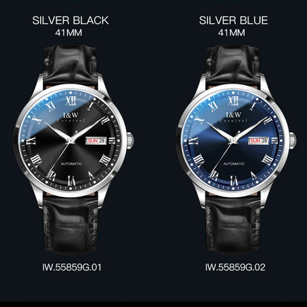 Carnival Brand High-end Series I&W Mechanical Watches Luxury Sapphire MIYOTA Movement Automatic Watches HD Luminous Reloj Hombre
