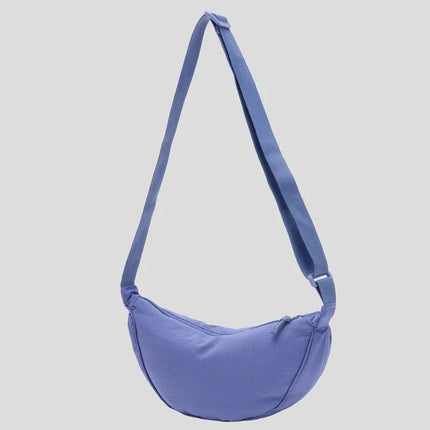 Simple Design Women's Messenger Bag Fashion Ladies Nylon Hobos Small Shoulder Bags Vintage Female Girls Purse Cloth Handbags PlatiNum