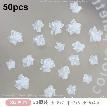 Delicate Dark Red Brown White Rose Flower Leaf Lily Tender Camellia Nail Charms Art Resin Decorations Manicure Tools Accessories