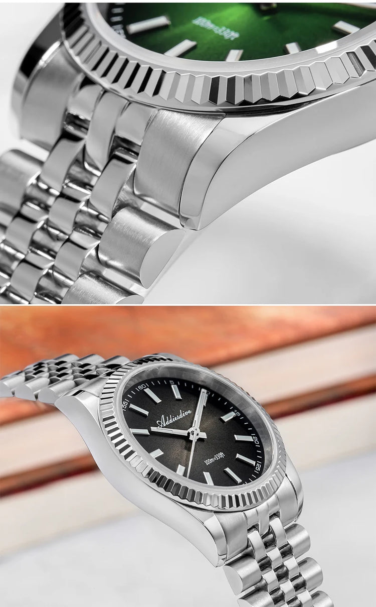 ADDIESDIVE 36mm Luxury Watch for Women VH31 Movement 100m Waterproof BGW9 Luminous Diving Watches Stainless Steel Quartz Watch