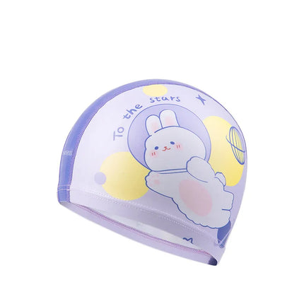 COPOZZ Cuffia da nuoto per bambini in cartone animato Bambini PU Protezione per le orecchie impermeabile Cappello da nuoto Cappelli da bagno elastici Cuffie da piscina per ragazzi Ragazza