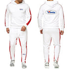 Winning Boxing Men's New Spring and Autumn Versatile Pullover Hoodies+Sweatpants Sports Comfortable Solid Color Pants Suits PlatiNum
