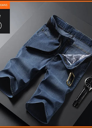 Jorts in denim slim da uomo stile classico da uomo Estate New Business Fashion Thin Stretch Short Casual jorts da uomo