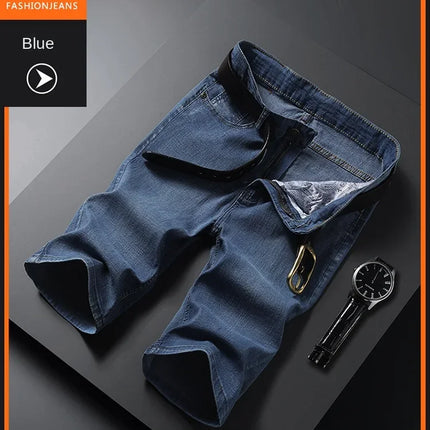 Jorts in denim slim da uomo stile classico da uomo Estate New Business Fashion Thin Stretch Short Casual jorts da uomo