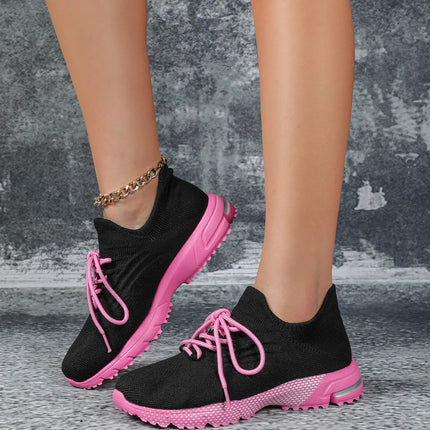 Breathable Socks Shoes Women Lightweight Knitted Casual Sneakers Non-slip Walking Footwear Outdoor Jogging Fitness Sports PlatiNum