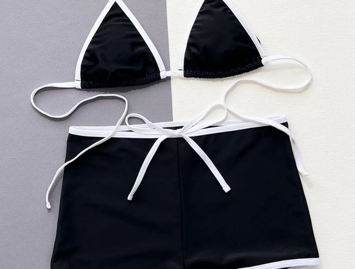 Nuovo Bikini da Donna Europeo e Americano, Design alla Moda, Stile Sexy, Costume da Bagno Due Pezzi, Set Trendy, Abbigliamento da Spiaggia PlatiNum