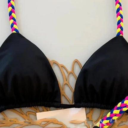 2026 Nuovo Sexy Micro Bikini Brasiliano da Donna, Set Bikini Halter con Perizoma, Costume da Bagno per Feste e Spiaggia PlatiNum