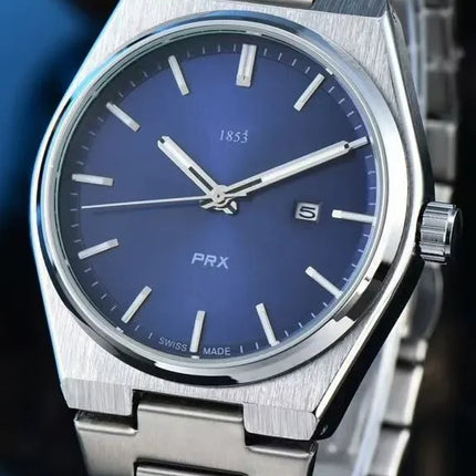 Orologio da Polso Serie PRX con Cinturino in Acciaio, Modello Super Player, per Uomo e Donna, con Calendario, Stile Semplice e alla Moda, Regalo di Compleanno, Idea Regalo per Lui e per Lei