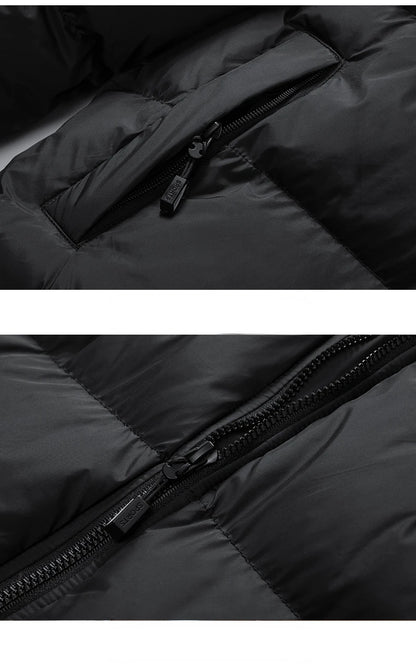 2024 Men's Winter Jacket Fashion Splicing Style Hidden Hooded Warm Parka coats Women's Street Short Down Cotton Padded Jacket