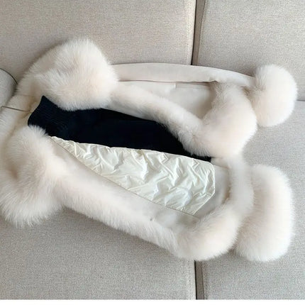 2026 Winter New Faux Fur Jacket Women's Overcoat Fashion Loose Thickened Warm Parker Coat Women's Down Jacket Outwear Casaco