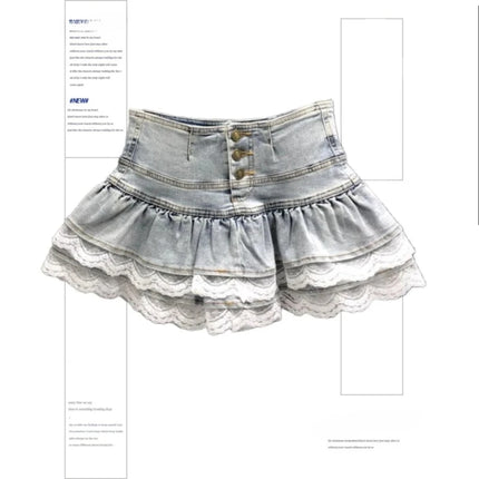 Damen-Vintage-Y2K-Jeans-Minirock der 90er-Jahre, Nietengürtel, sexy, A-Linie, für den täglichen Sommergebrauch, Neue Kollektion 2026