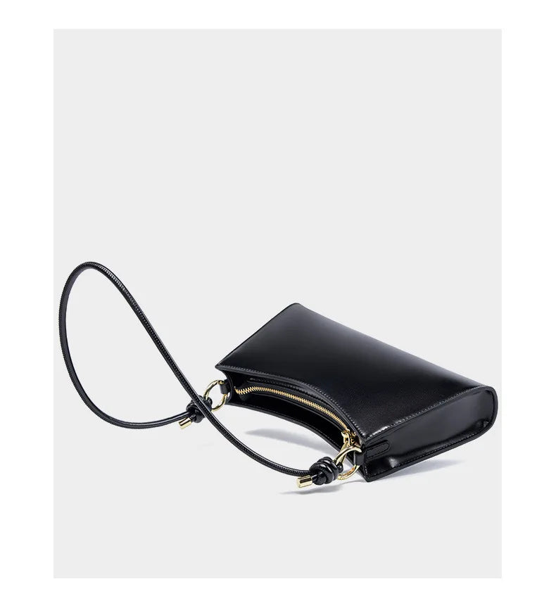 YANATARI underarm cowhide Genuine leather handbags women vintage red shoulder bag female korean luxury bag high quality 2025