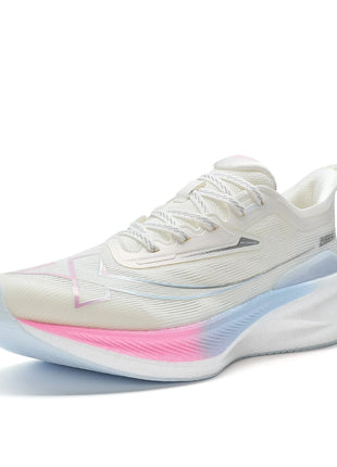 Xtep 2000KM 2.0 Running Shoes Women  Summer Shock Absorption Professional TPU Sneakers 876218110044 (suggest half size down) PlatiNum