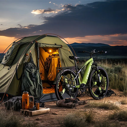 Bici elettrica da montagna CYSUM M520, bici elettrica fuoristrada per adulti da 29", bicicletta elettrica assistita a pedale, batteria 48 V 15 Ah, cassetta a 7 velocità