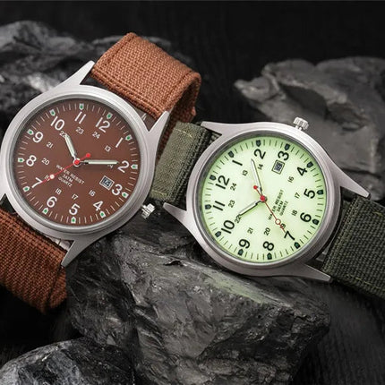 Ragazzi marca orologi economici uomo moda casual cinturino in nylon sport esercito regali data orologio da polso al quarzo fluorescente Relogio Masculino platinumshop