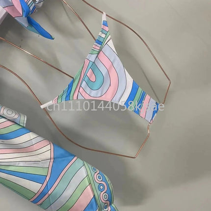 Costumi da bagno di lusso da donna con foulard, set bikini con foulard, abbigliamento da spiaggia platinumshop
