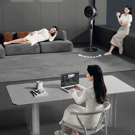 Ventilatore da Terra 220V con Telecomando, Versione Aggiornata, a Frequenza Variabile, Oscillante