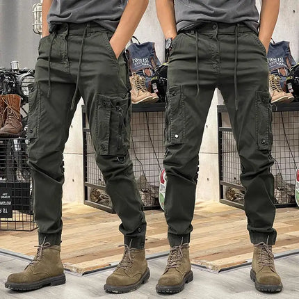 2025 New Men's Cargo Pants Tactical Military Work Pants Outdoor Jogger Casual Trousers Straight Leg Spring Autumn Utility Pants