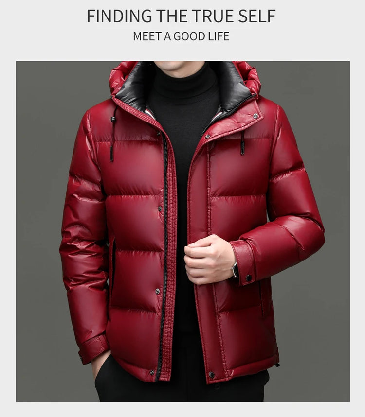 New arrival winter jacket 90% white duck down jackets men,mens thicken warm parkas winter down coat,autumn hooded parkas men