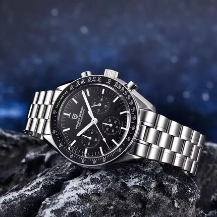 PAGANI DESIGN 500 Orologio da Uomo di Lusso con Tachimetro Circolare, Cronografo Sportivo, Vetro Zaffiro AR, Movimento Giapponese, Acciaio 316L, Luminoso