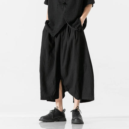 Pantaloni da uomo in stile giapponese Harajuku pantaloni larghi 2025 primavera maschile streetwear Y2K moda punk casual pantaloni a gamba larga a vita alta
