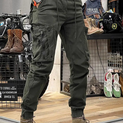 2025 New Men's Cargo Pants Tactical Military Work Pants Outdoor Jogger Casual Trousers Straight Leg Spring Autumn Utility Pants
