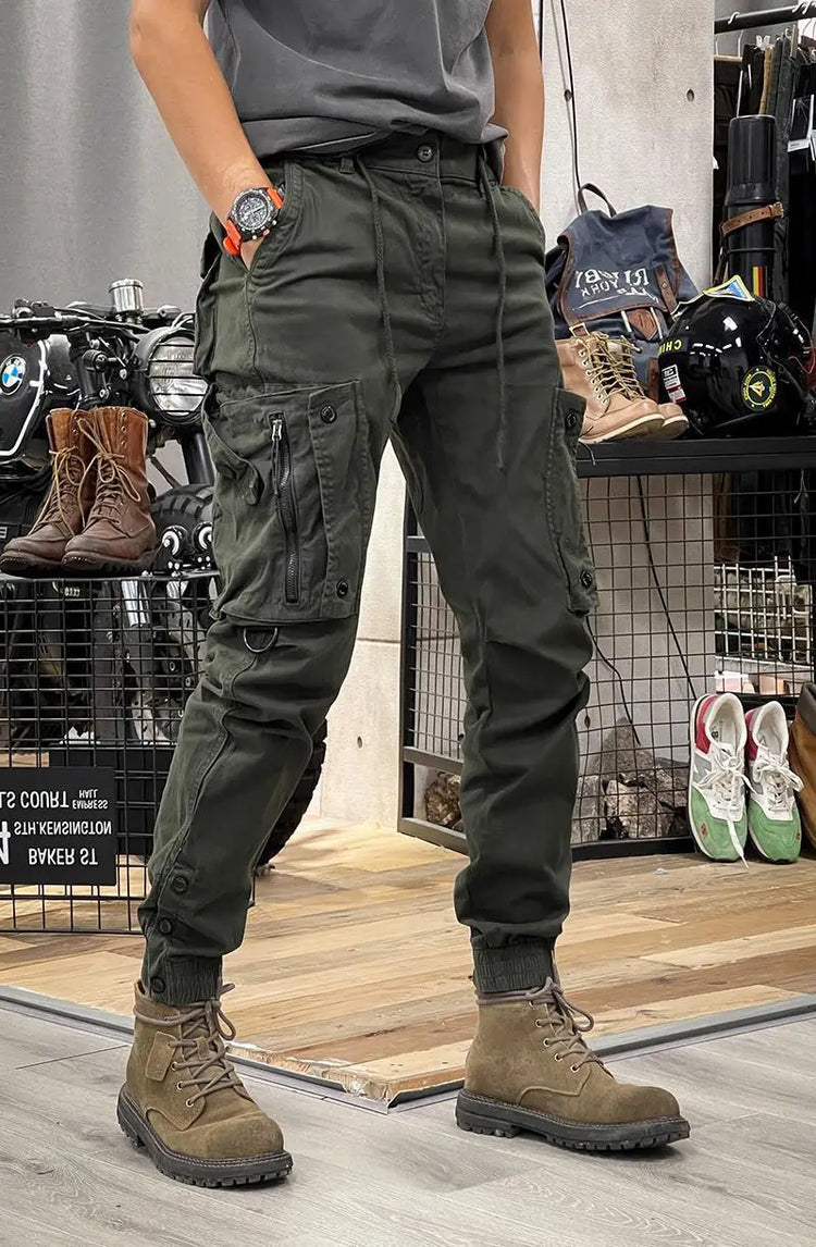 2025 New Men's Cargo Pants Tactical Military Work Pants Outdoor Jogger Casual Trousers Straight Leg Spring Autumn Utility Pants