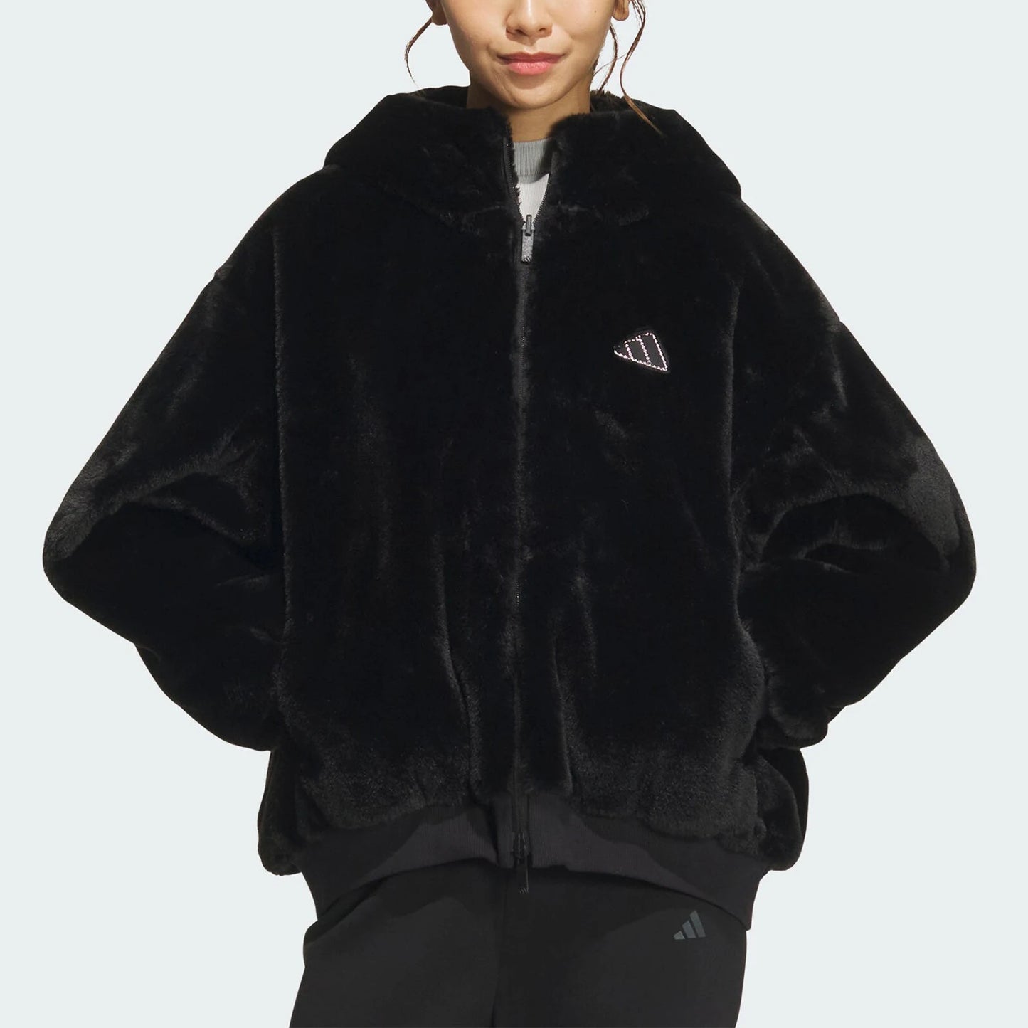 Adidas Official Authentic New Women's Reversible Warm Hooded Jacket JM1051