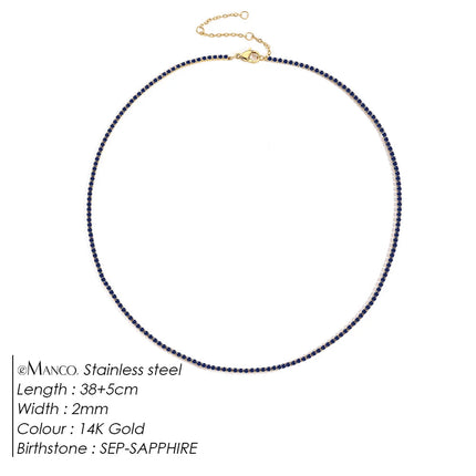 eManco Fashion Crystal High Quality Stainless Steel Gold Plated Necklace Ladies Charming Accessories Gifts Wholesale PlatiNum