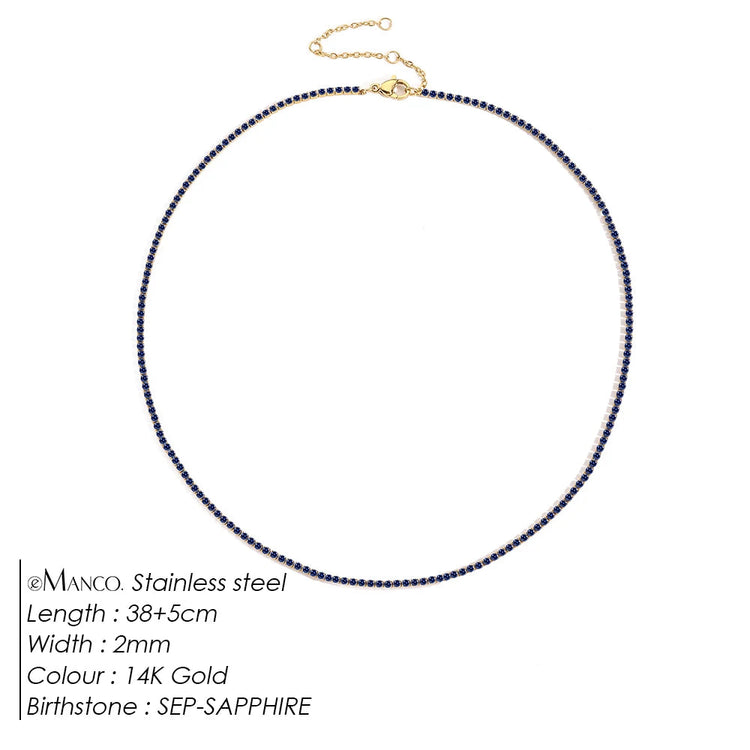 eManco Fashion Crystal High Quality Stainless Steel Gold Plated Necklace Ladies Charming Accessories Gifts Wholesale PlatiNum