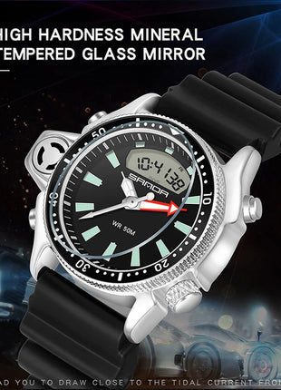 SANDA Sport orologio digitale al quarzo da uomo orologi subacquei creativi orologio da uomo con allarme impermeabile orologio con doppio Display Relogio Masculino platinumshop