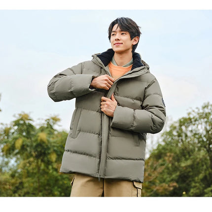 Semir Down Jacket Men 2026 Winter New Hooded Mid-Length Thick Versatile Coat