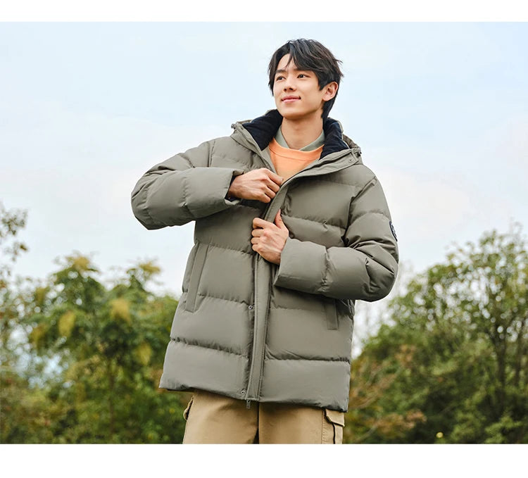 Semir Down Jacket Men 2026 Winter New Hooded Mid-Length Thick Versatile Coat