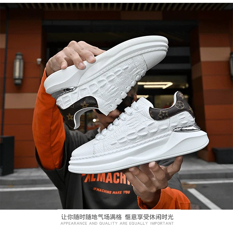 Leather Shoes Men's Skateboard Cricket for Men Sports Running Sneakers Male Luxury Designer Flats Platform