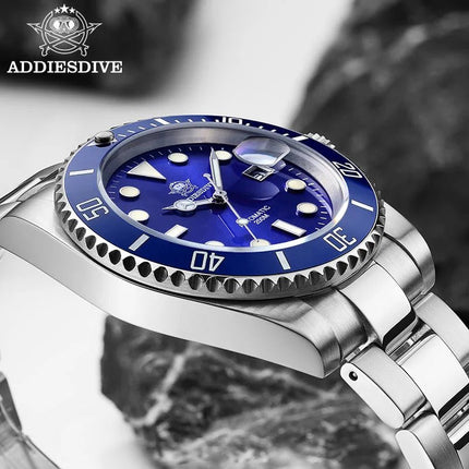 ADDIESDIVE Orologio automatico da uomo di lusso 8215 Orologio meccanico BGW9 Orologio da sub in vetro zaffiro luminoso Orologio analogico da uomo AD2503 platinumshop