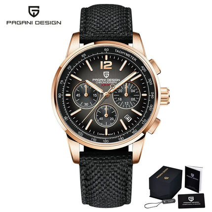 Orologio al Quarzo da Uomo Pagani Design VK63, 41MM, Vetro Zaffiro, Impermeabile 10 Bar, Sportivo, Reloj Hombre