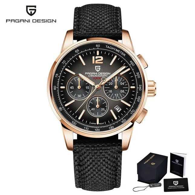 Orologio al Quarzo da Uomo Pagani Design VK63, 41MM, Vetro Zaffiro, Impermeabile 10 Bar, Sportivo, Reloj Hombre