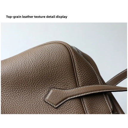 Borsa da donna in pelle di vacchetta di alta qualità, semplice borsa a tracolla di grande capacità, borsa a spalla.