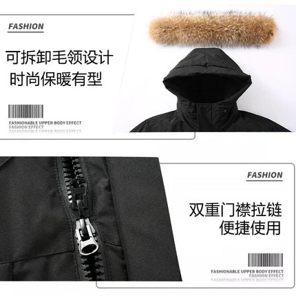 New Winter Mens Hooded Fur Collar Duck Down Coats High Quality Waterproof Coats Fashion Parkas Male Casual Warm Down Jackets