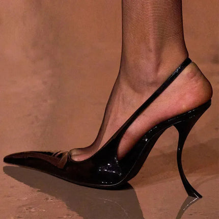 New Fashion Pointed High-heel 10.5 cm Women's Sandals Summer Women Shoes Sandalias De Mujer Shoes for Women Size 34-43 PlatiNum