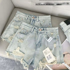 Pantaloncini in denim casual da donna azzurri Y2K Harajuku High Street Aesthetic Fashion Retro Sottili Jeans Corti Abbigliamento 2026 Nuovi