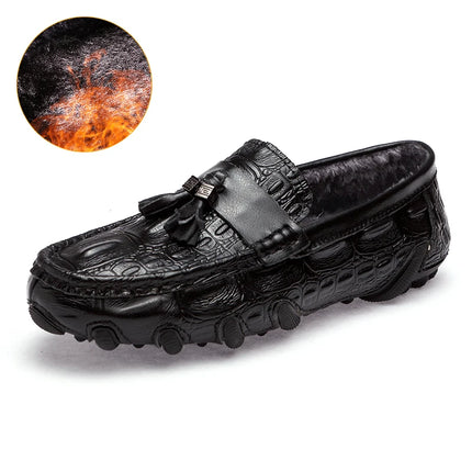 Mocassini da uomo di marca di lusso 2023 scarpe Casual in vera pelle mocassini con motivo a coccodrillo scarpe da uomo Plus Size 38-47 scarpe da guida