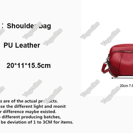 Solid Color Fashionable Rivet Zipper Women's Mobile Phone Bag Simple Soft Leather Shoulder Crossbody Small Square Bag Handbag PlatiNum