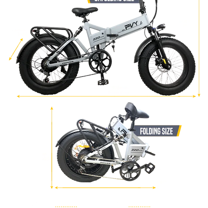 PVY Z20PLUS 1000 Bici Elettrica Per Adulti 250W Motore Città Bicicletta Elettrica 48V16.5AH Batteria E-bike 20 Pollici Fat Tire Ebike