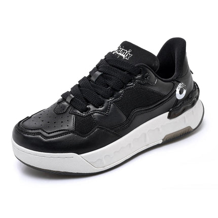 Scarpe da Corsa ONEMIX per Uomo, Tendenza Autunno Inverno, Morbide ed Elastiche con Assorbimento degli Urti, Tomaia in Pelle, Suola Spessa, Stile Sportivo Casual PlatiNum