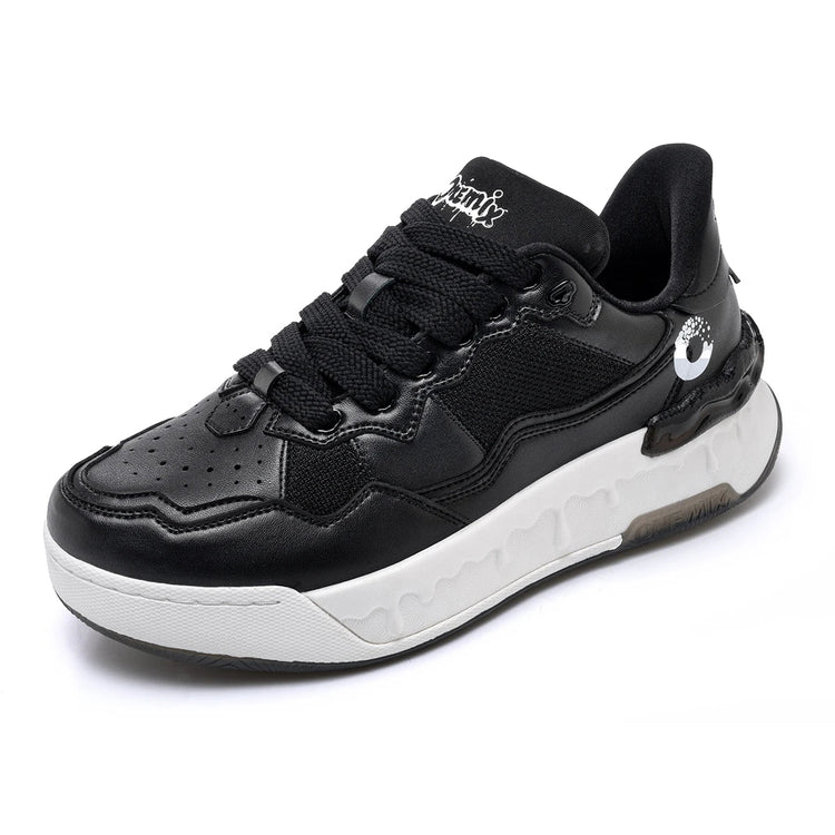 Scarpe da Corsa ONEMIX per Uomo, Tendenza Autunno Inverno, Morbide ed Elastiche con Assorbimento degli Urti, Tomaia in Pelle, Suola Spessa, Stile Sportivo Casual PlatiNum