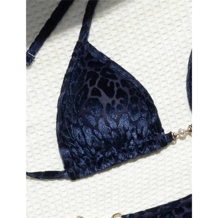S-XL Leopard Halter Mini Micro Perizoma Bikini Donna Costumi da bagno Costume da bagno femminile Bikini a due pezzi Bagnante Costume da bagno Swim V5207 platinumshop