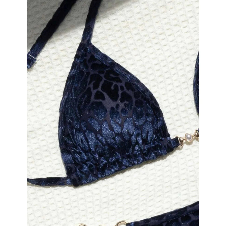 S-XL Leopard Halter Mini Micro Perizoma Bikini Donna Costumi da bagno Costume da bagno femminile Bikini a due pezzi Bagnante Costume da bagno Swim V5207 platinumshop