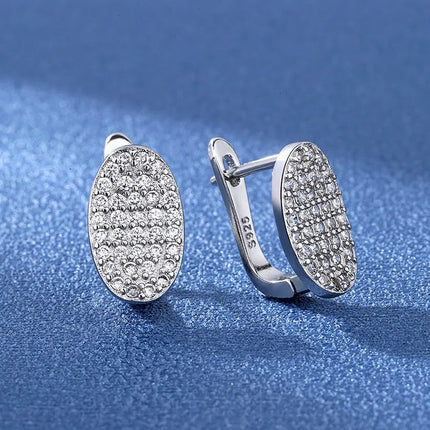 Orecchini in argento sterling 925 gioielli di alta qualità retrò modello semplice orecchini con zirconi bianchi viola vendita calda platinumshop